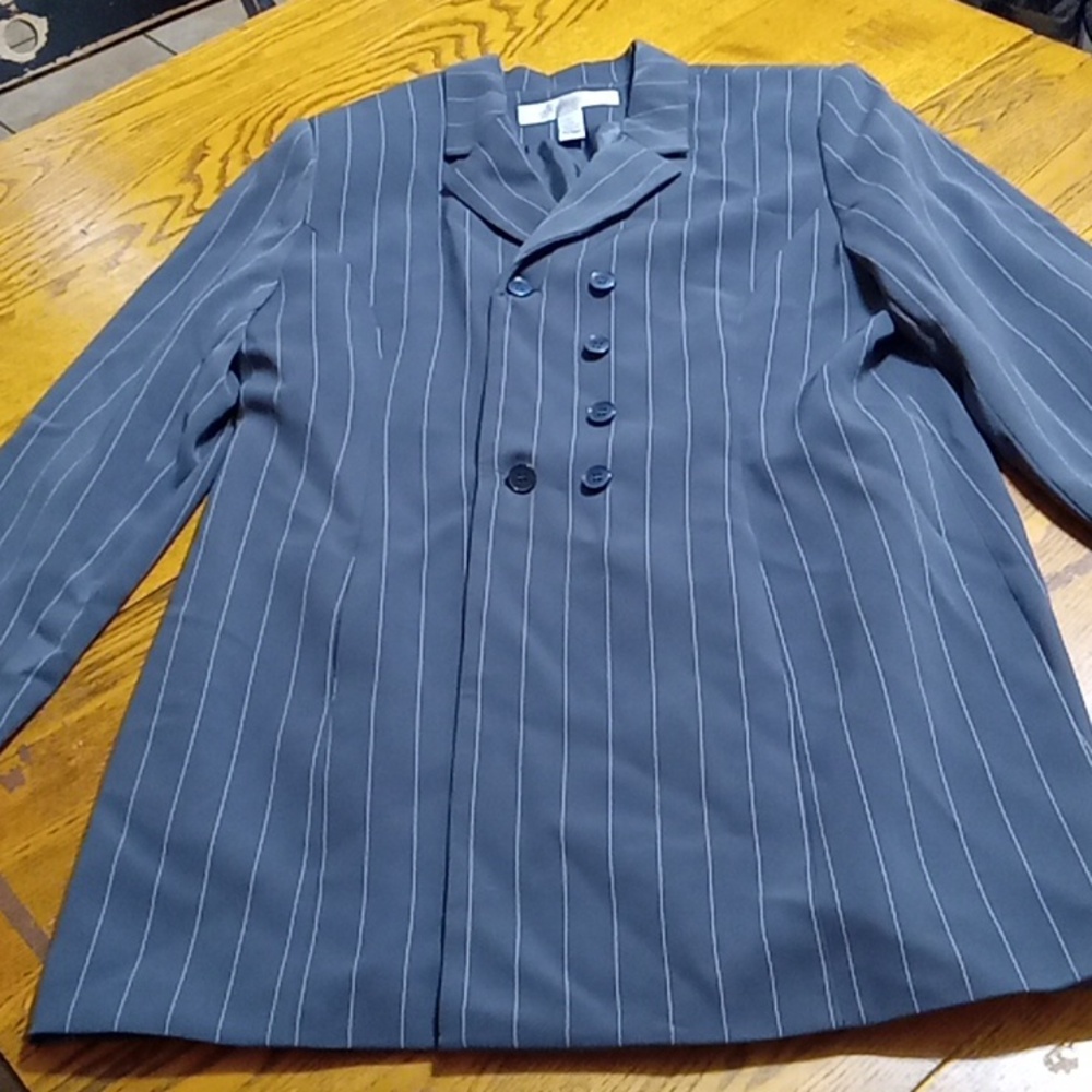 VALERIE STEPHENS 12P Womens Blazer Gray NEW Casual Jacket Work Business Coat